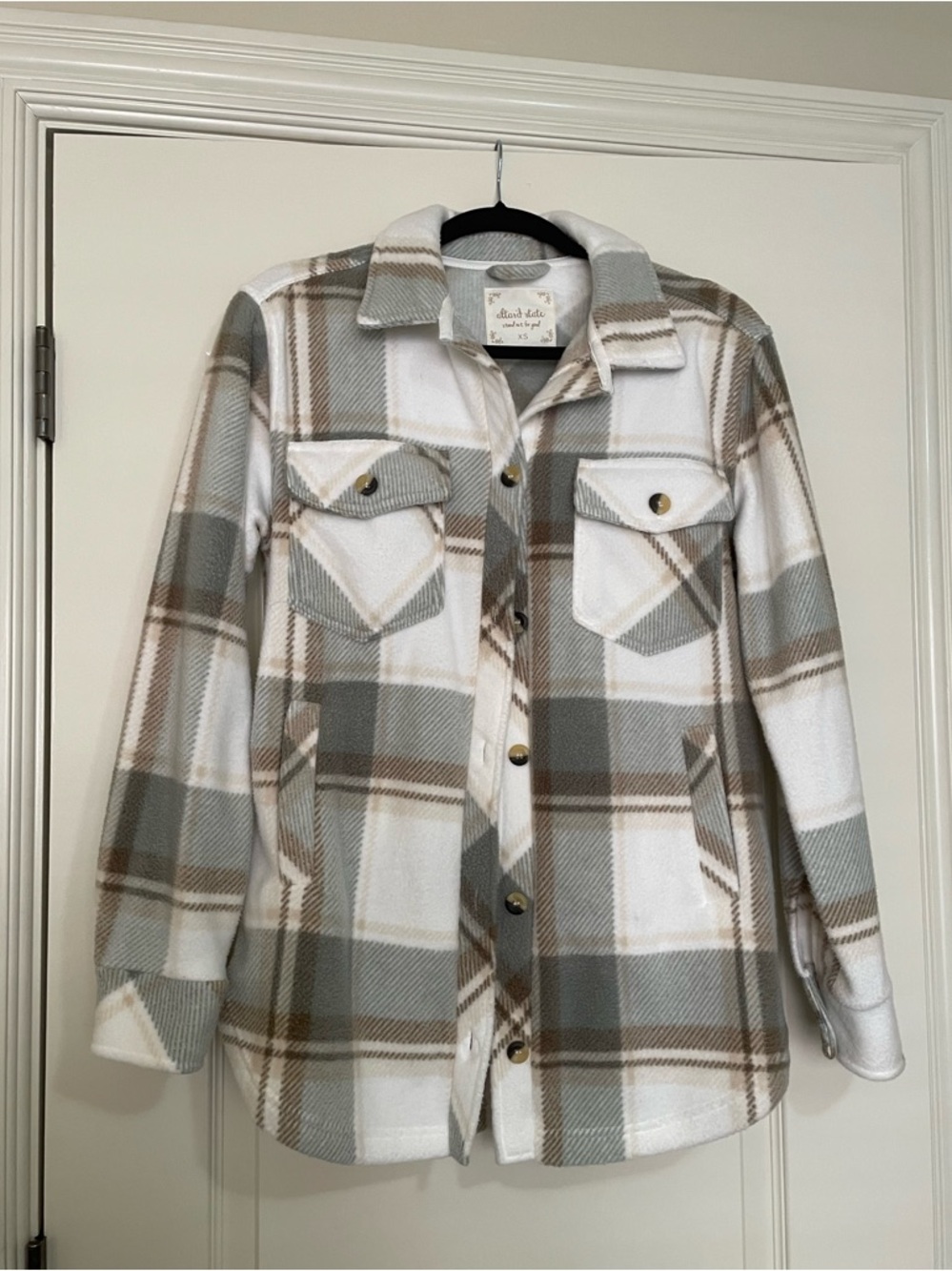 Altar’d State Cole Plaid Shacket Green XS